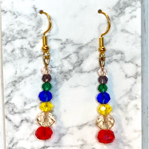 30. Rainbow on the beach earrings - Picture 4 of 5